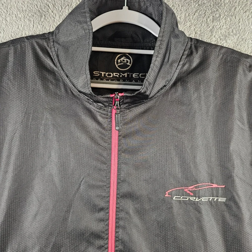 Stormtech Performance Corvette Windbreaker Jacket Mens 2XL Black Red‎ GSX-1 Zip